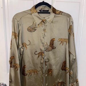 Zara Cheetah Blouse